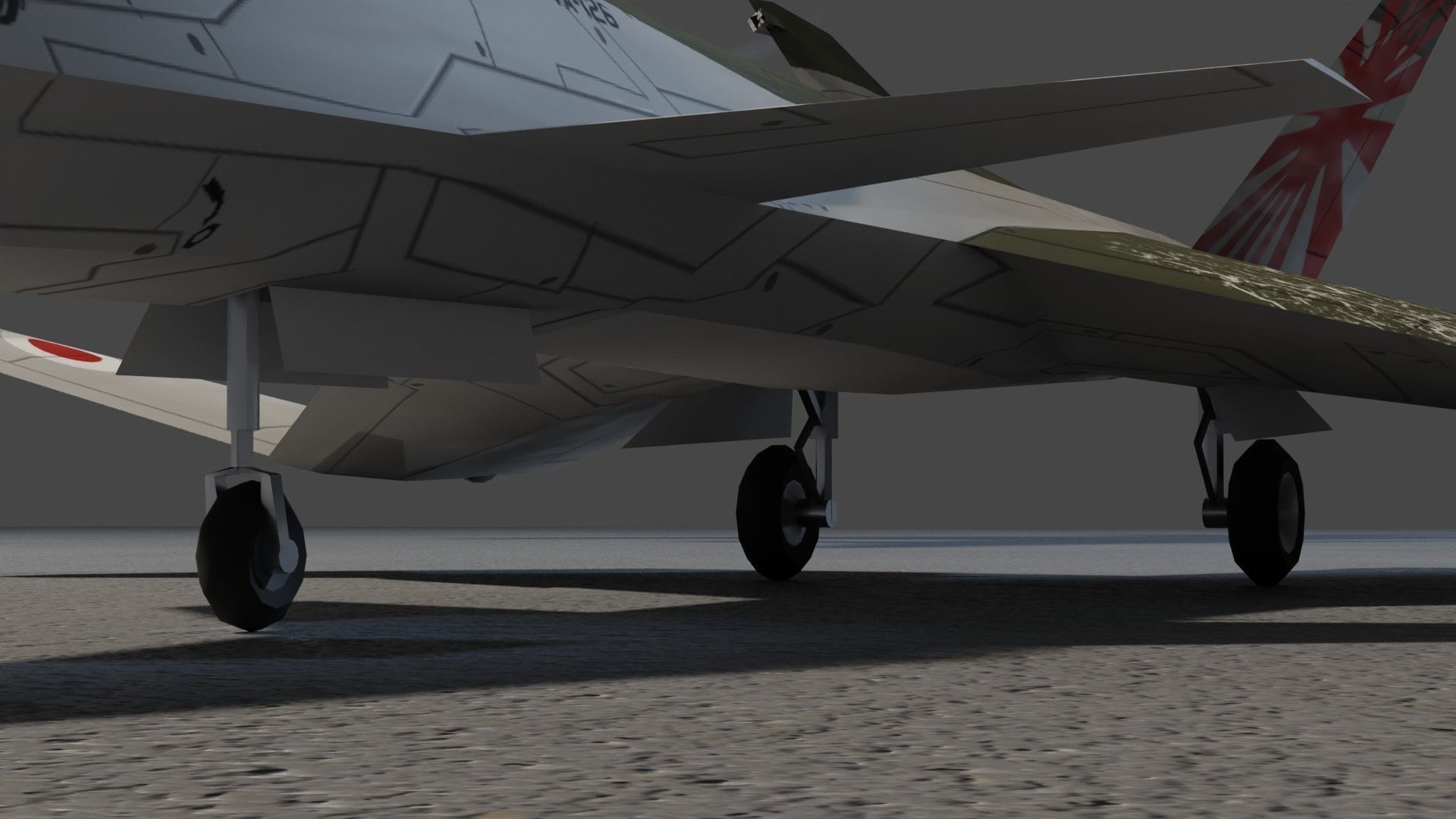 A90 Sanda concept jet fighter Low-poly 3D model_16