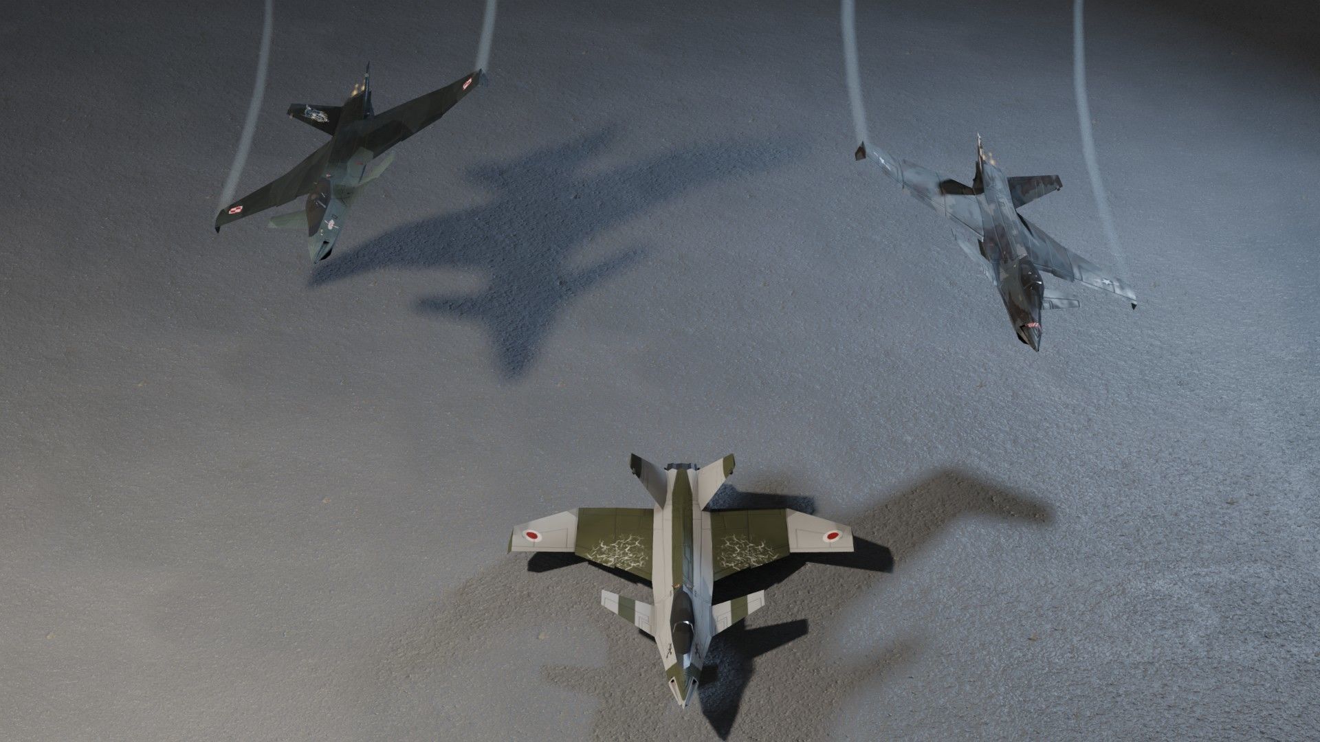 A90 Sanda concept jet fighter Low-poly 3D model_1