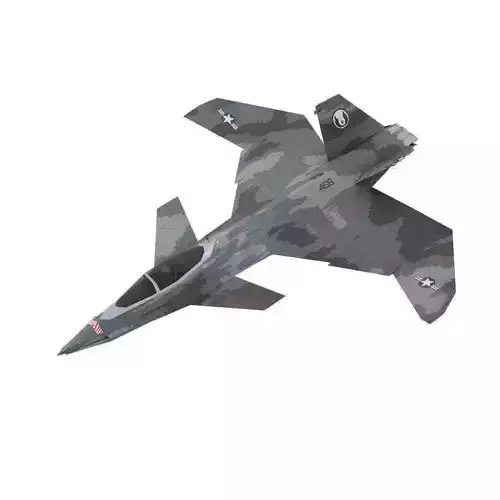 A90 Sanda concept jet fighter Low-poly 3D model
