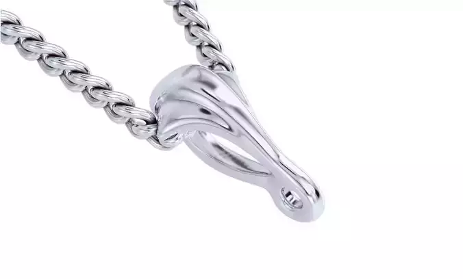 silver bail for pendants 3D print model