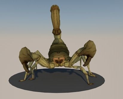 sasori scorpion with 5 animations Low-poly 3D model_9