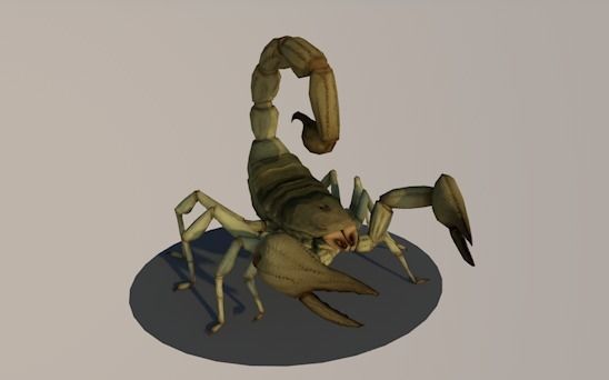 sasori scorpion with 5 animations Low-poly 3D model_7