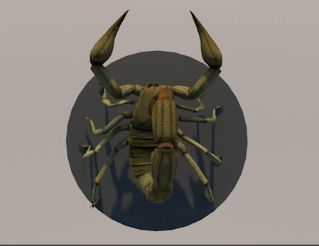 sasori scorpion with 5 animations Low-poly 3D model_11