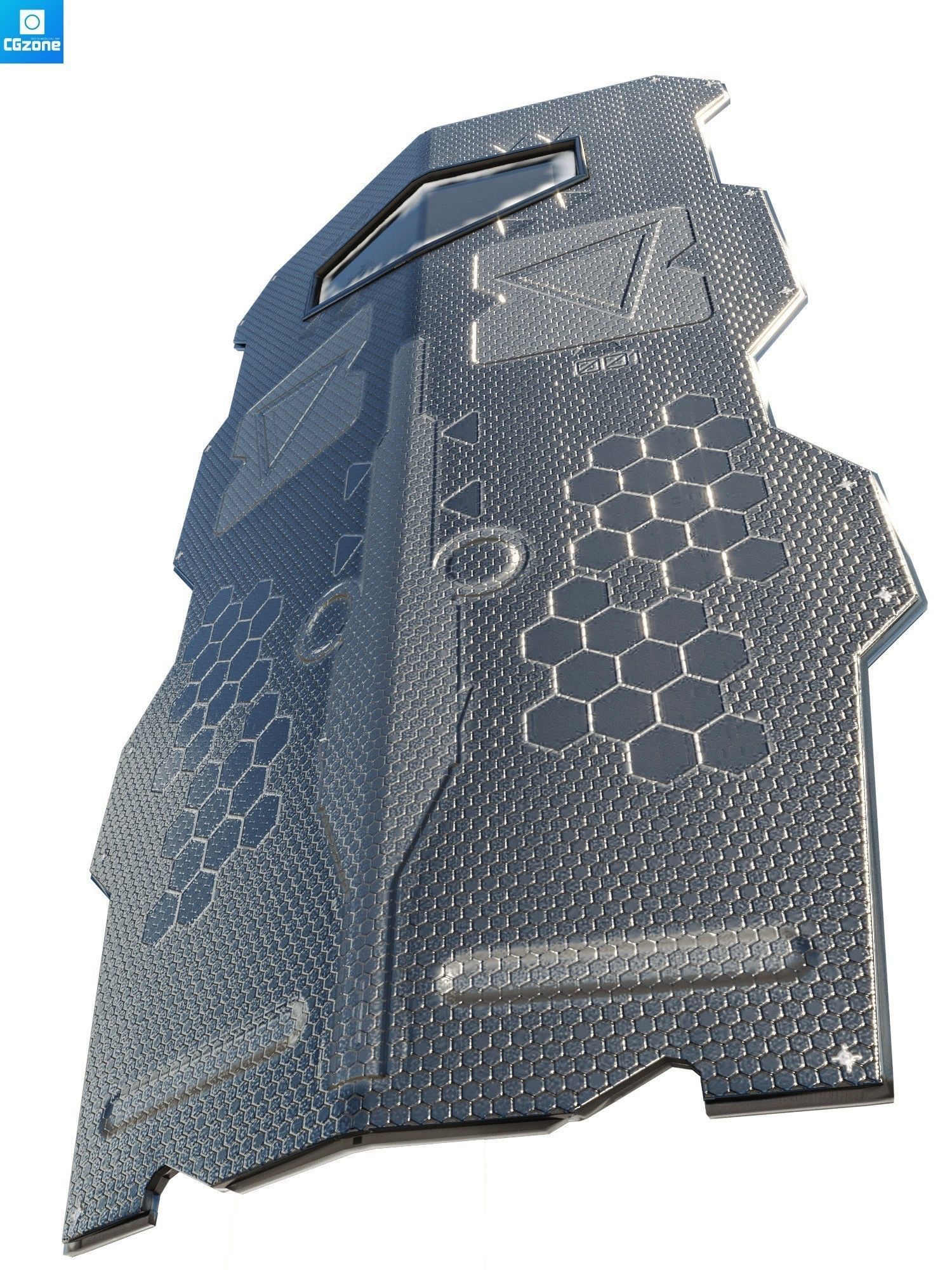 Ballistic Shield Low-poly 3D model_3