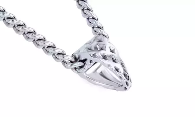 silver bail for pendants 3D print model
