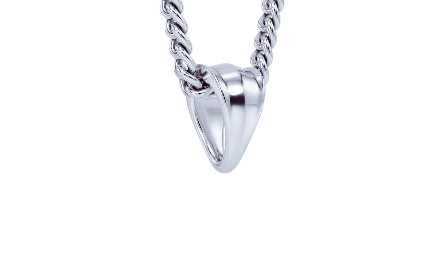 silver bail for pendants 3D print model_7