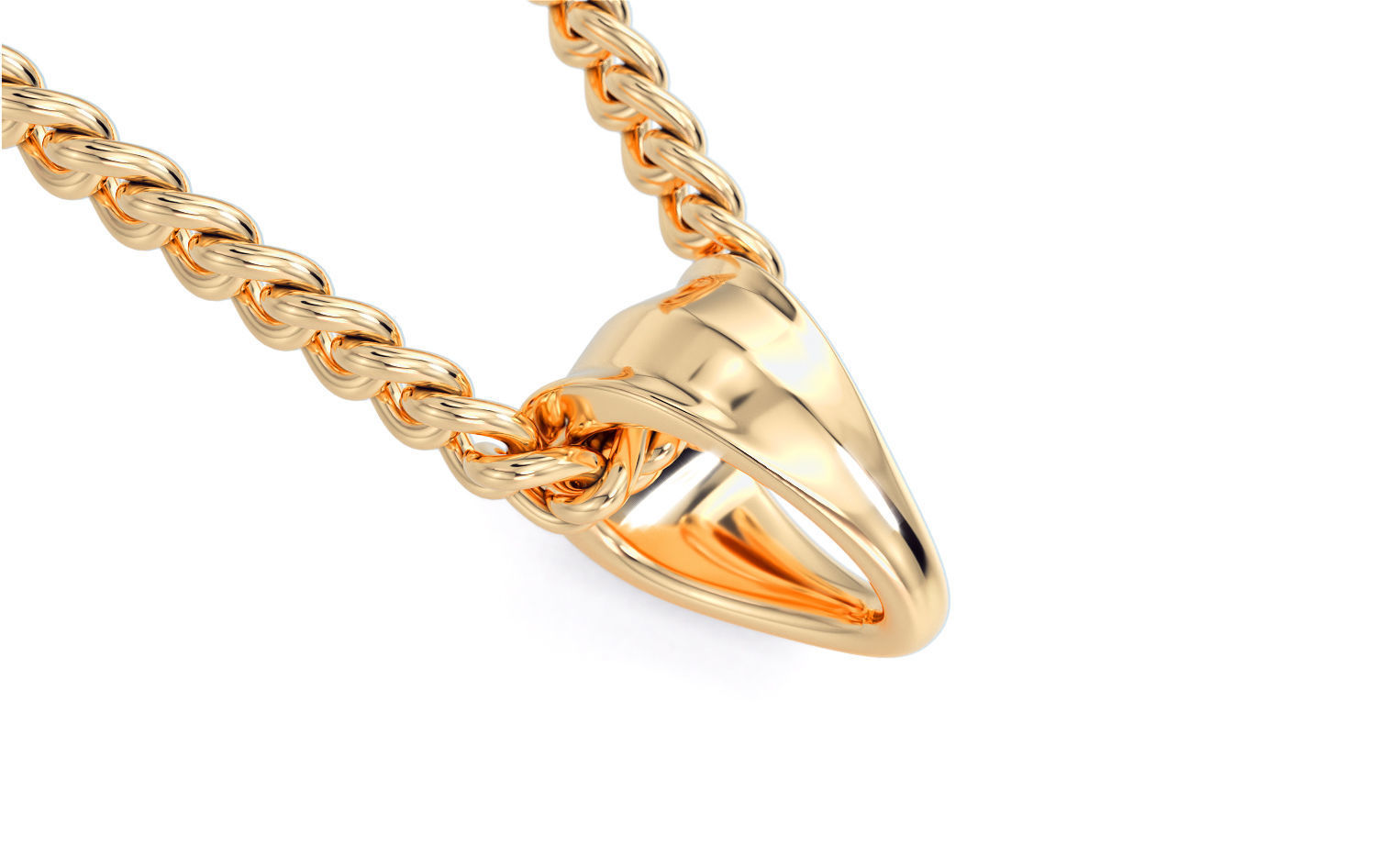 silver bail for pendants 3D print model_5