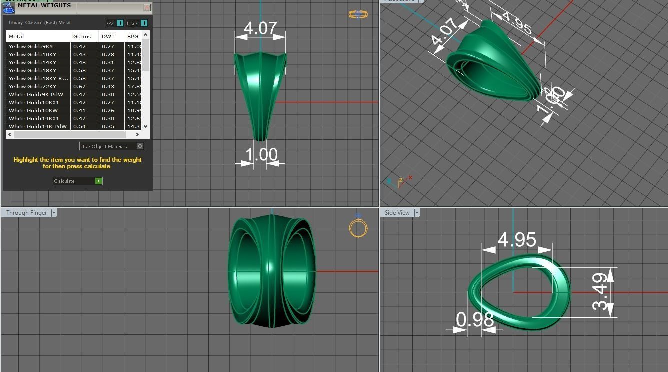 silver bail for pendants 3D print model_1