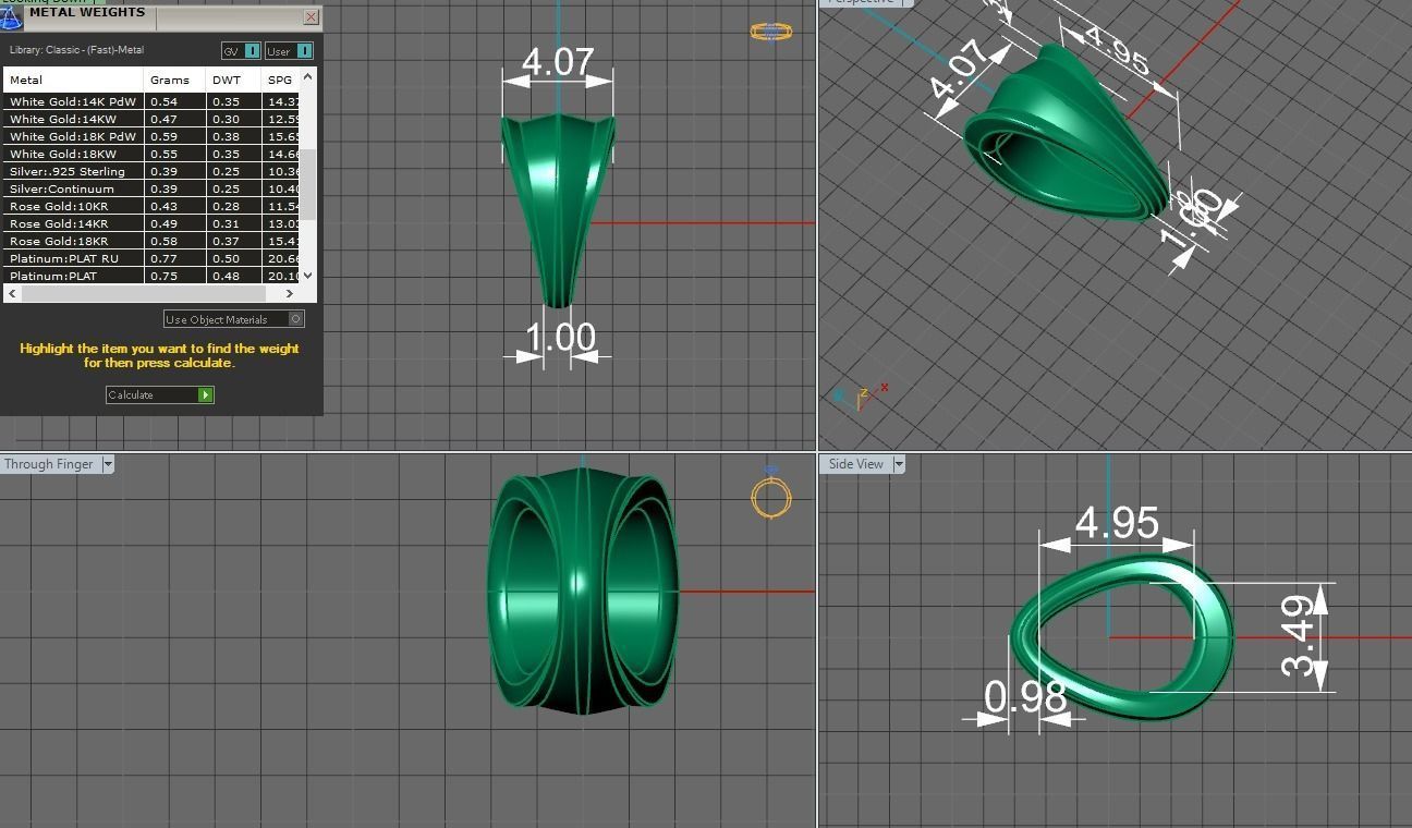 silver bail for pendants 3D print model_2