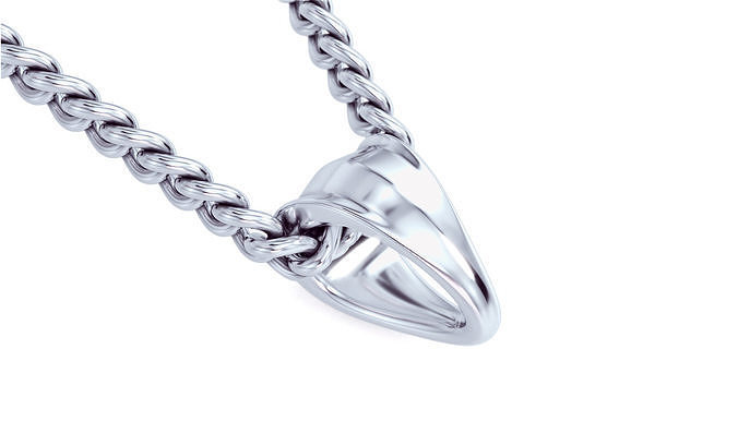 silver bail for pendants 3D print model