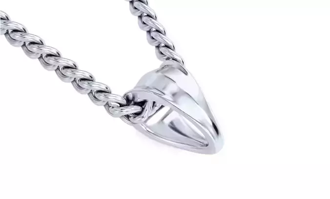 silver bail for pendants 3D print model