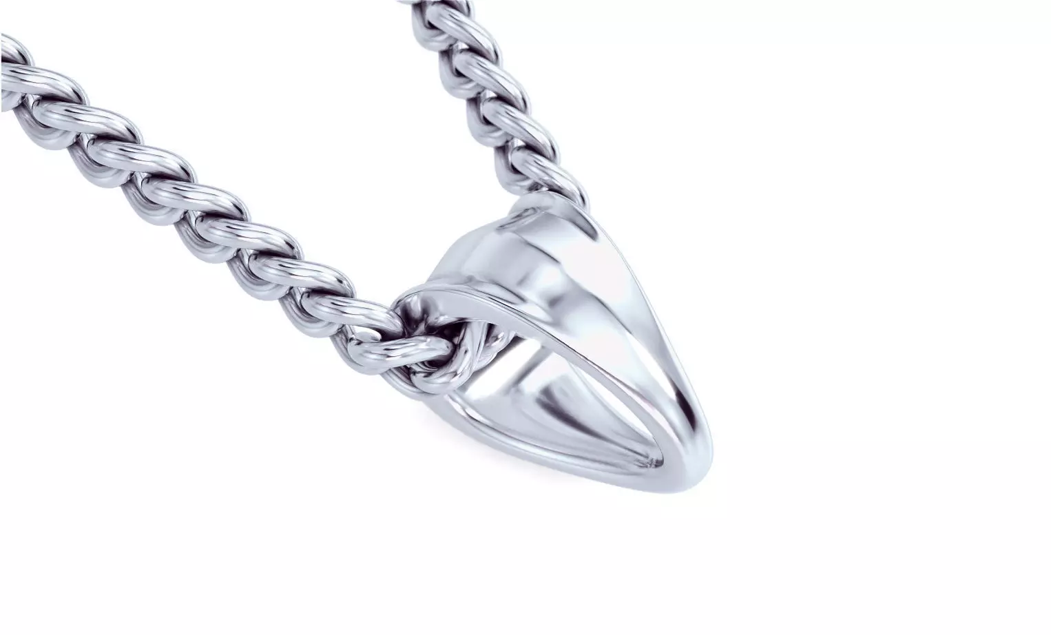 silver bail for pendants 3D print model_0