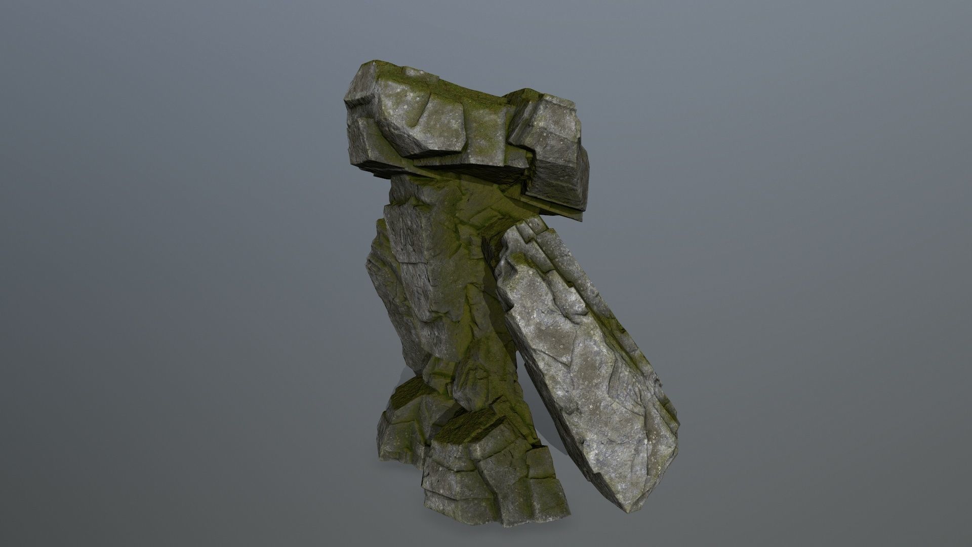 rock monster  Low-poly 3D model_4