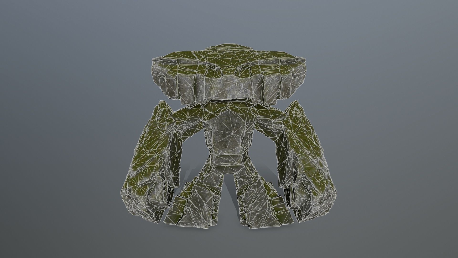 rock monster  Low-poly 3D model_16