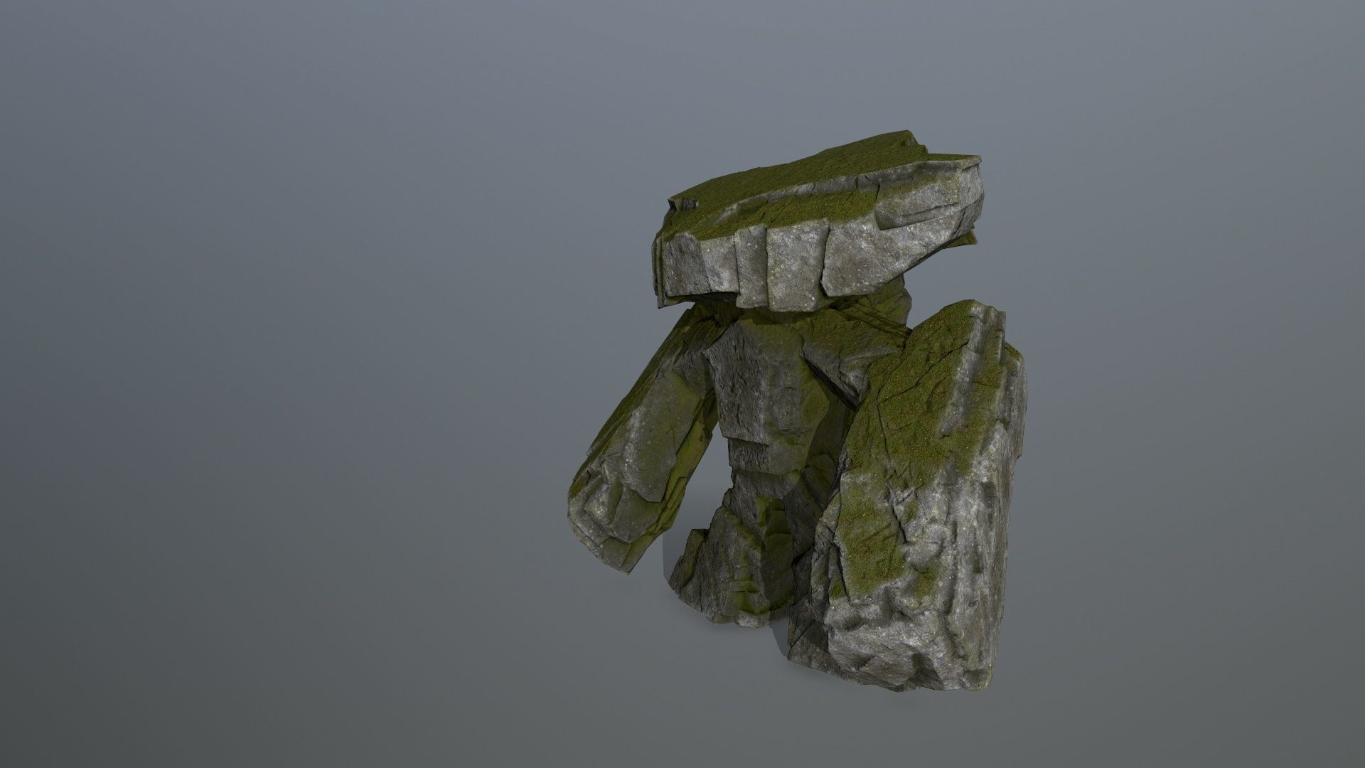 rock monster  Low-poly 3D model_9