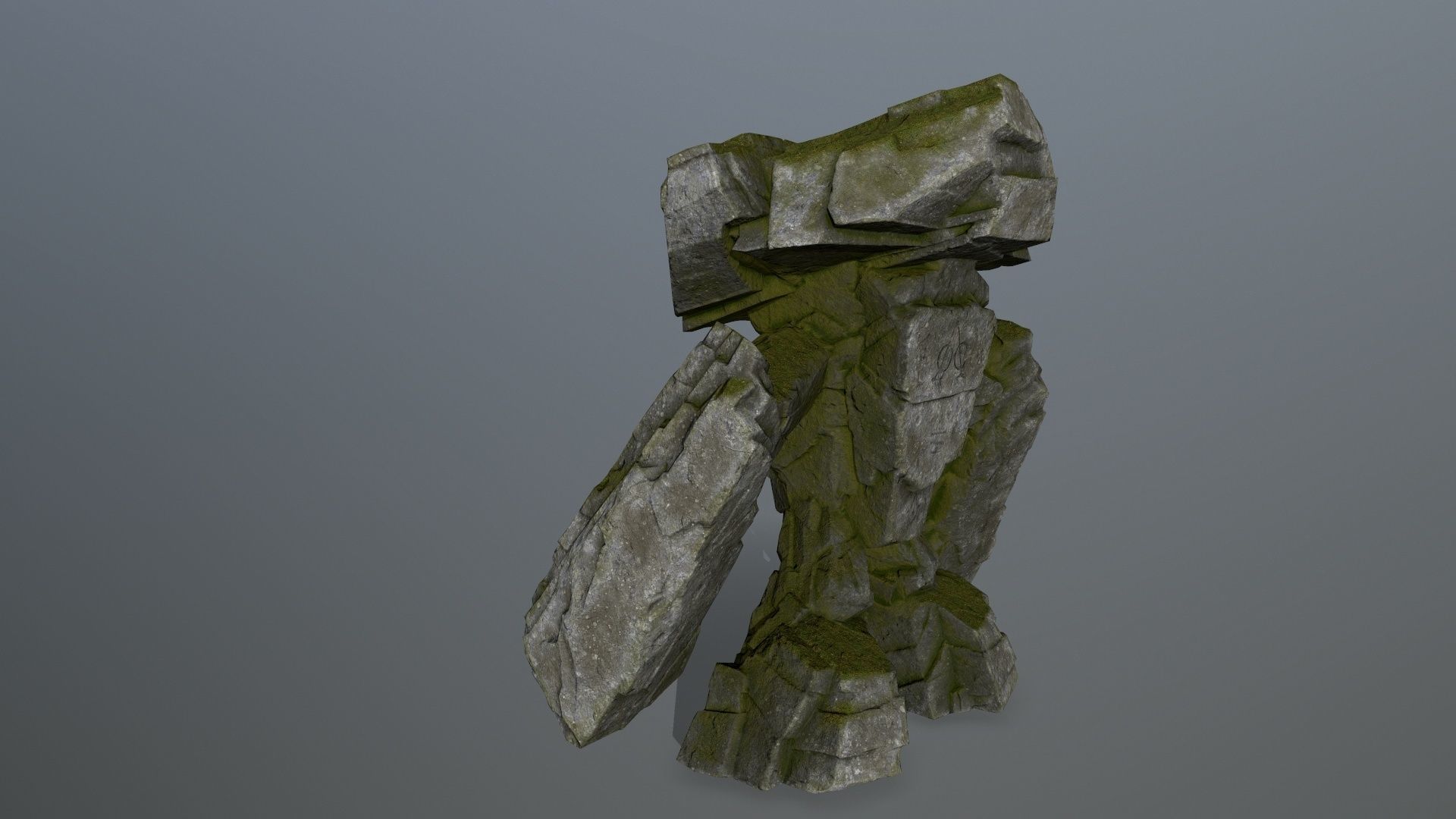 rock monster  Low-poly 3D model_7