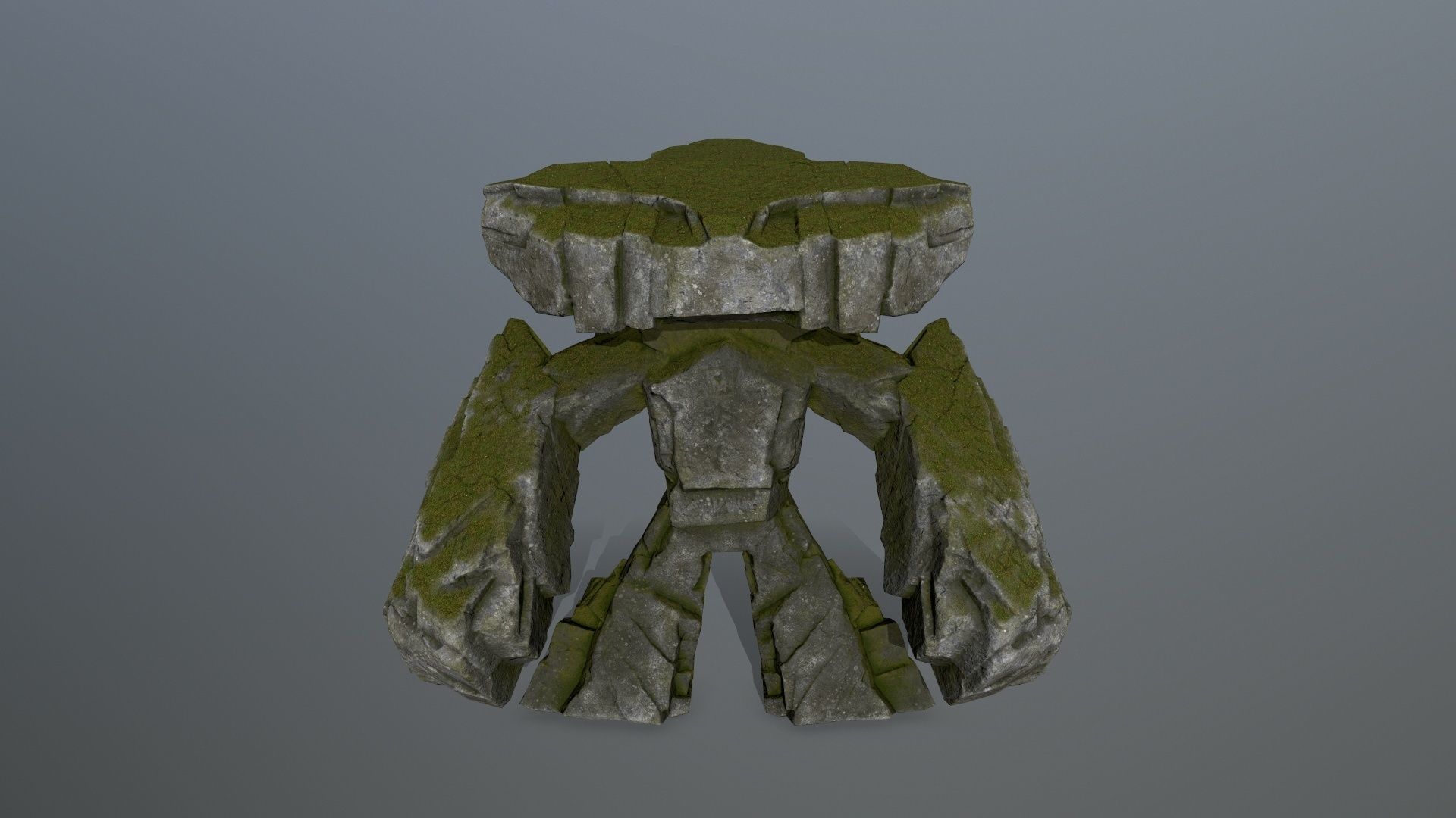 rock monster  Low-poly 3D model_1