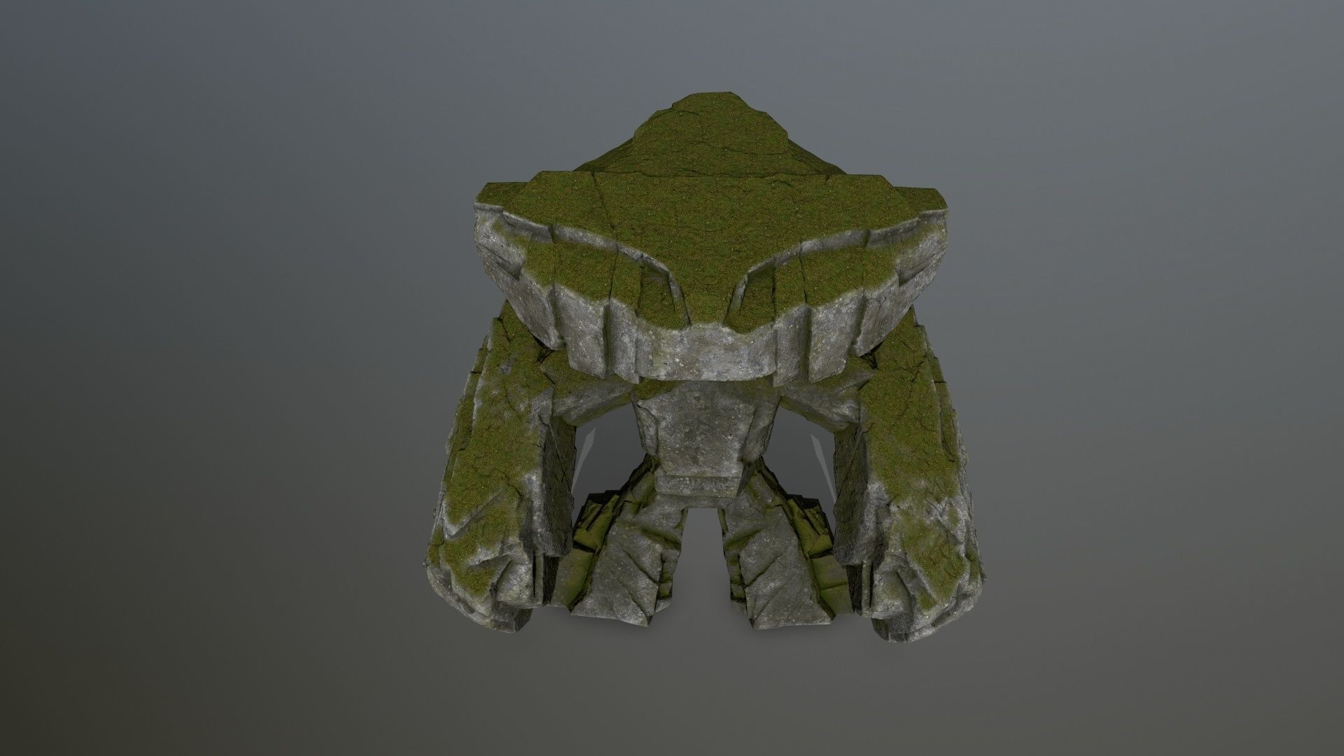 rock monster  Low-poly 3D model_11