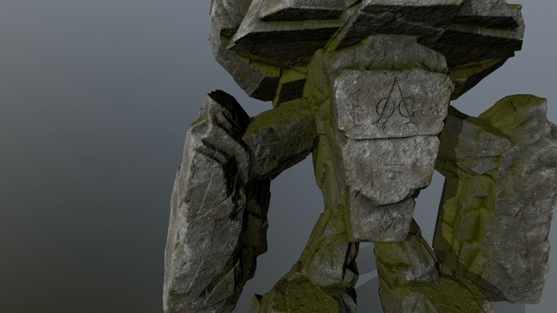 rock monster  Low-poly 3D model_14