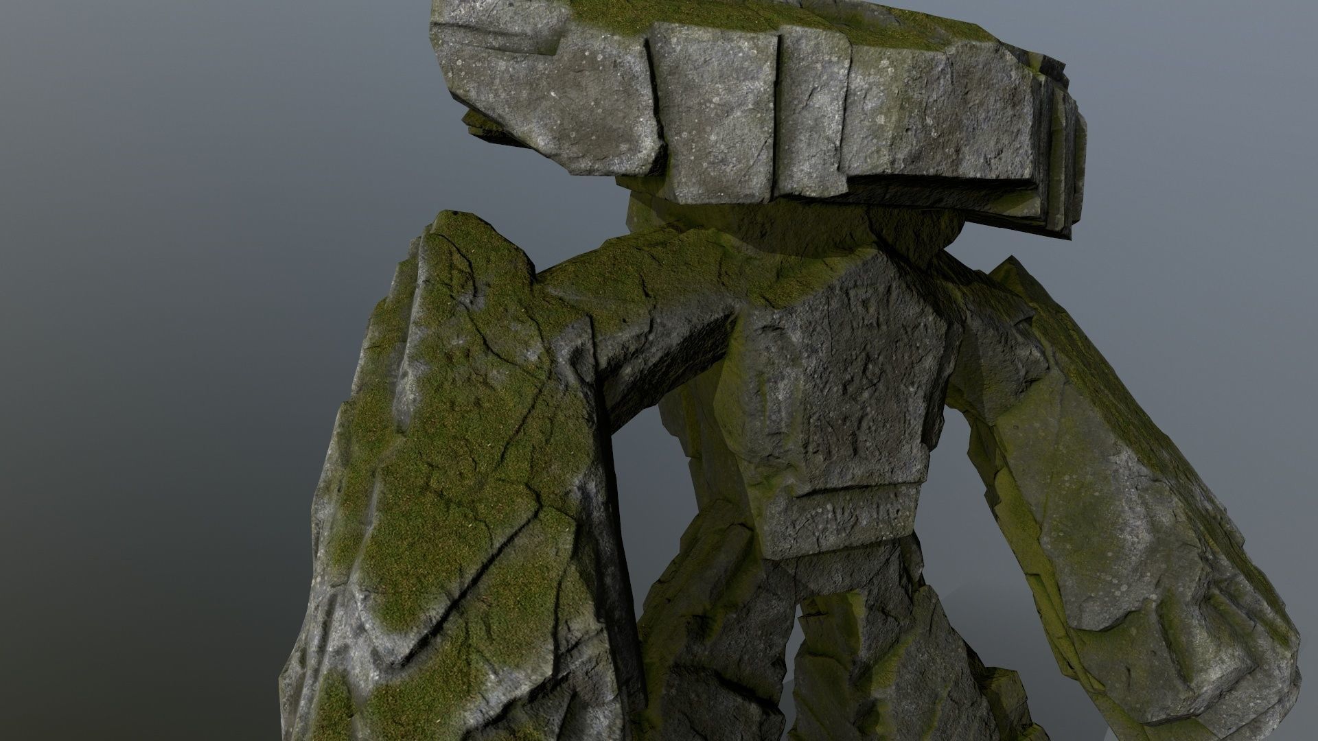 rock monster  Low-poly 3D model_13