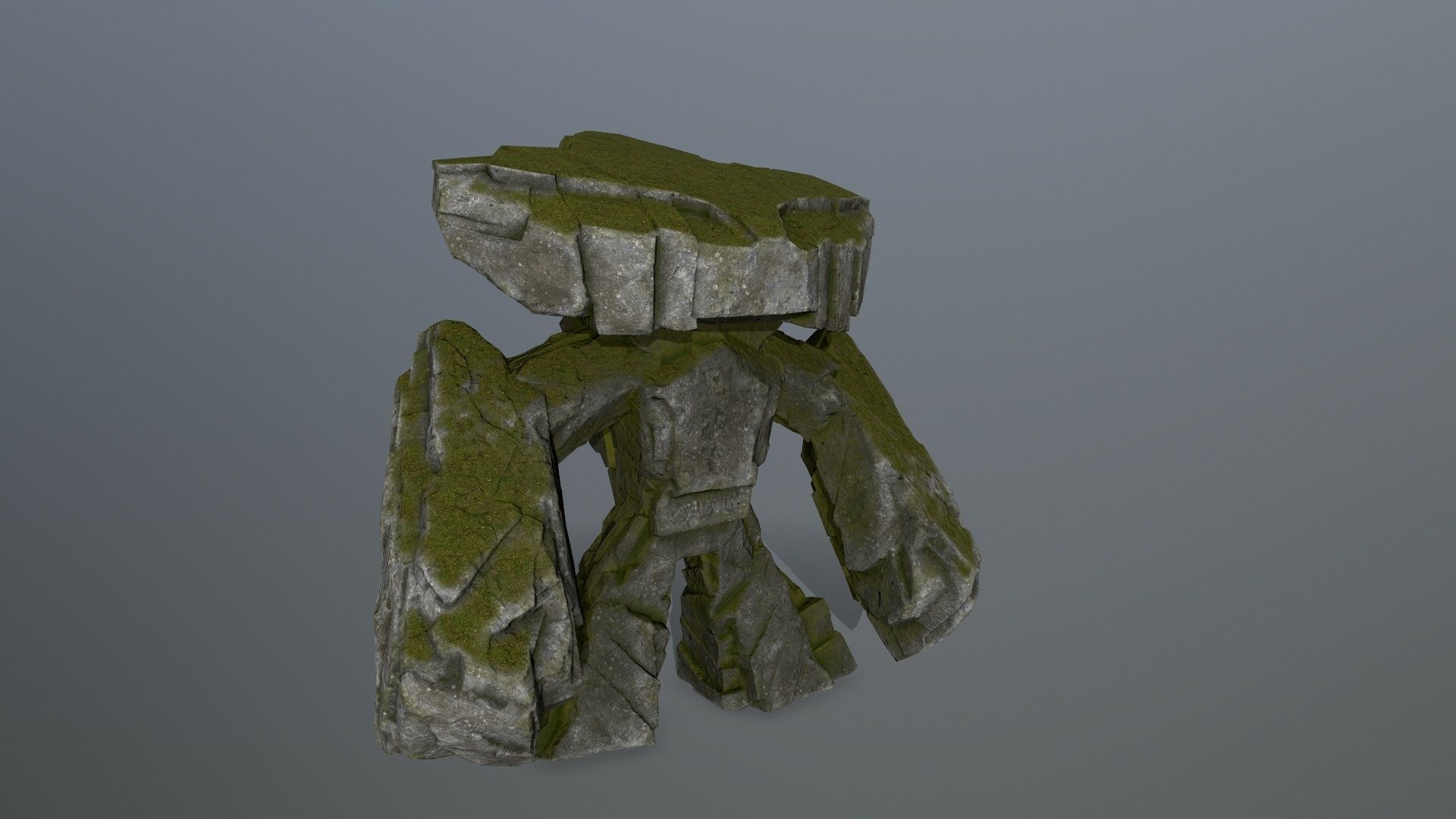 rock monster  Low-poly 3D model_2