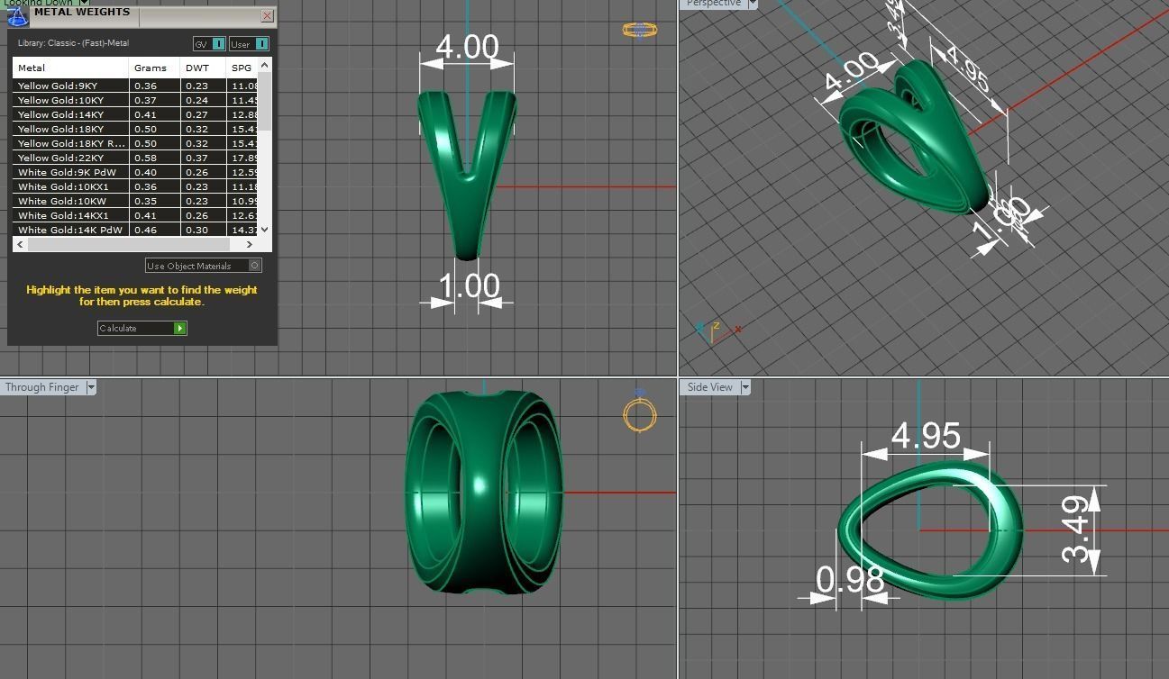 silver bail for pendants 3D print model_1