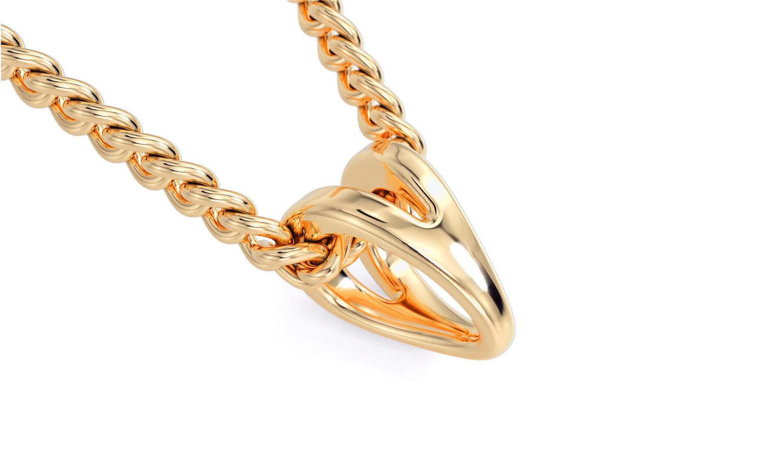 silver bail for pendants 3D print model_5