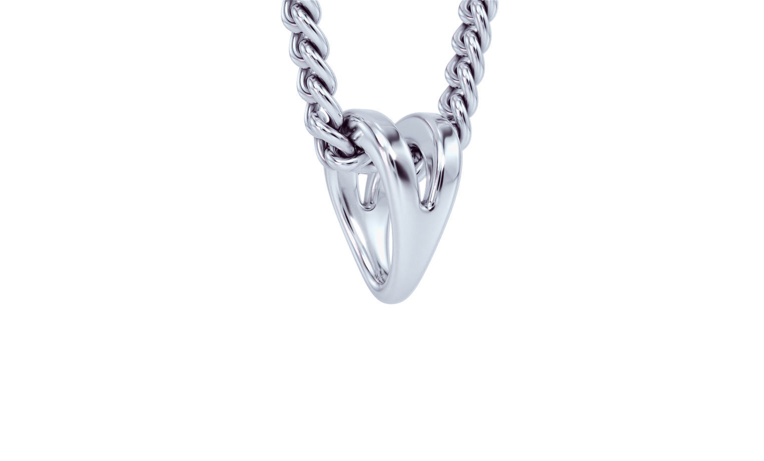 silver bail for pendants 3D print model_7