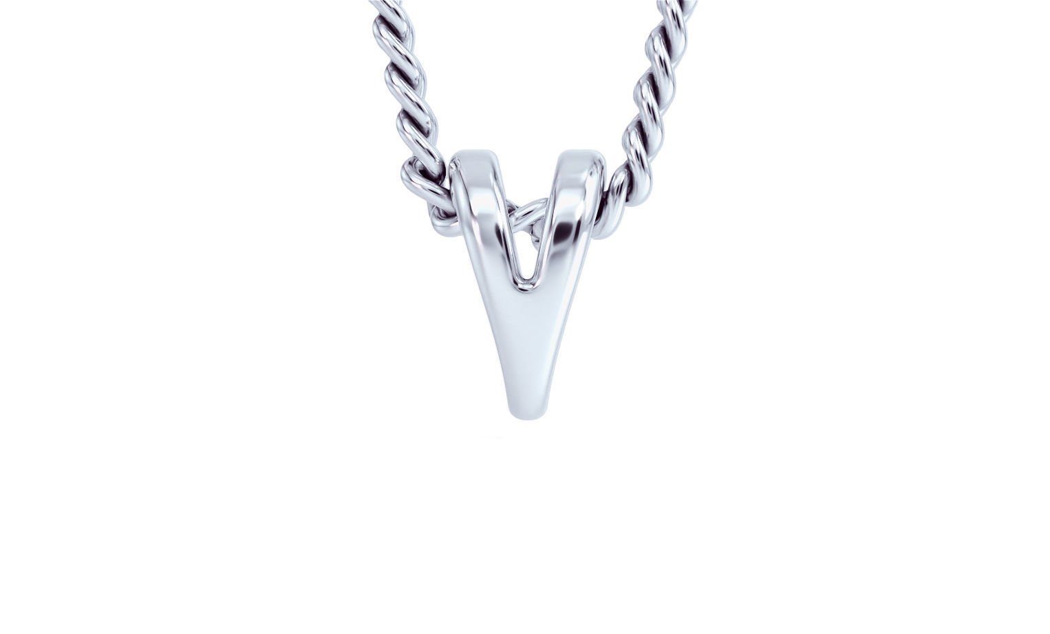 silver bail for pendants 3D print model_6