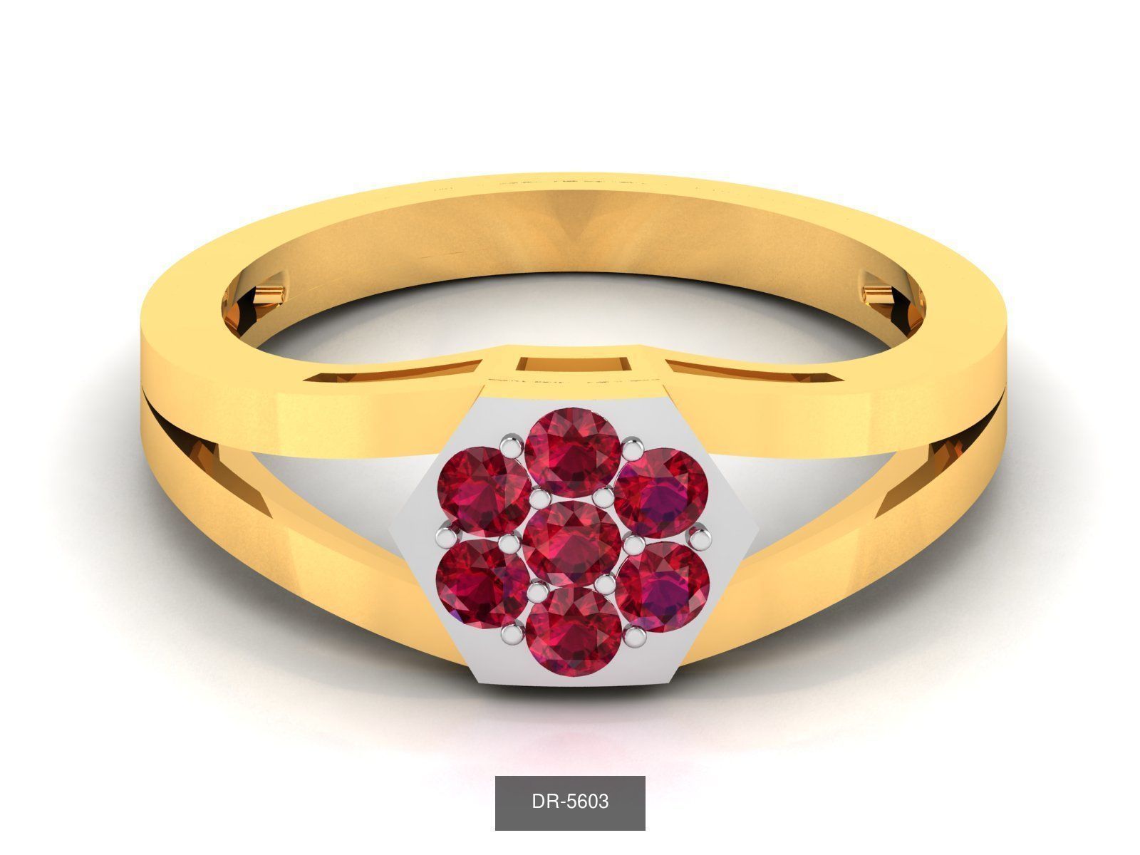 84  Ruby Gemstone Women ring 3dm render detail 3D Model Collection_62