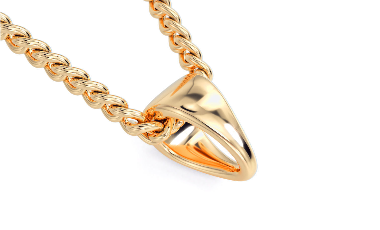 silver bail for pendants 3D print model_5