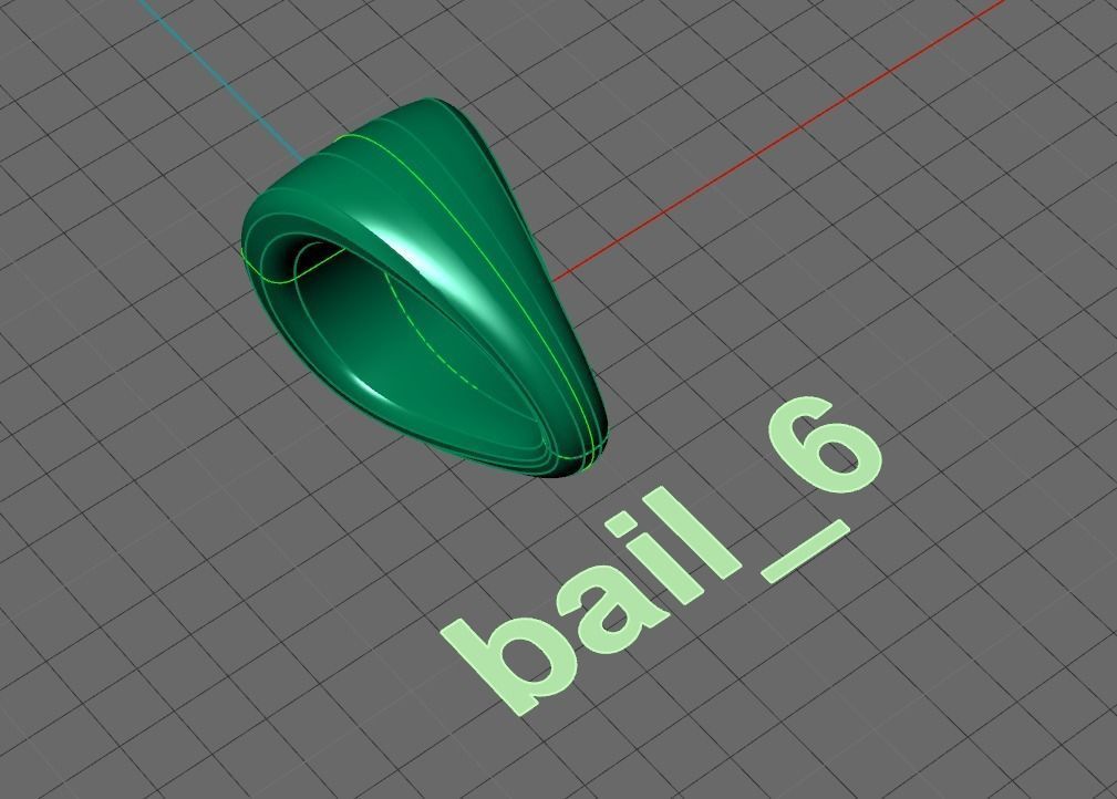 silver bail for pendants 3D print model_11