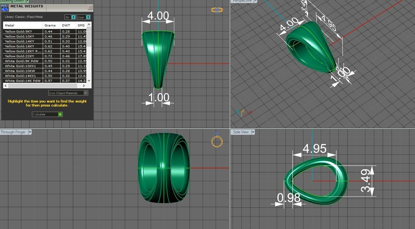 silver bail for pendants 3D print model_1