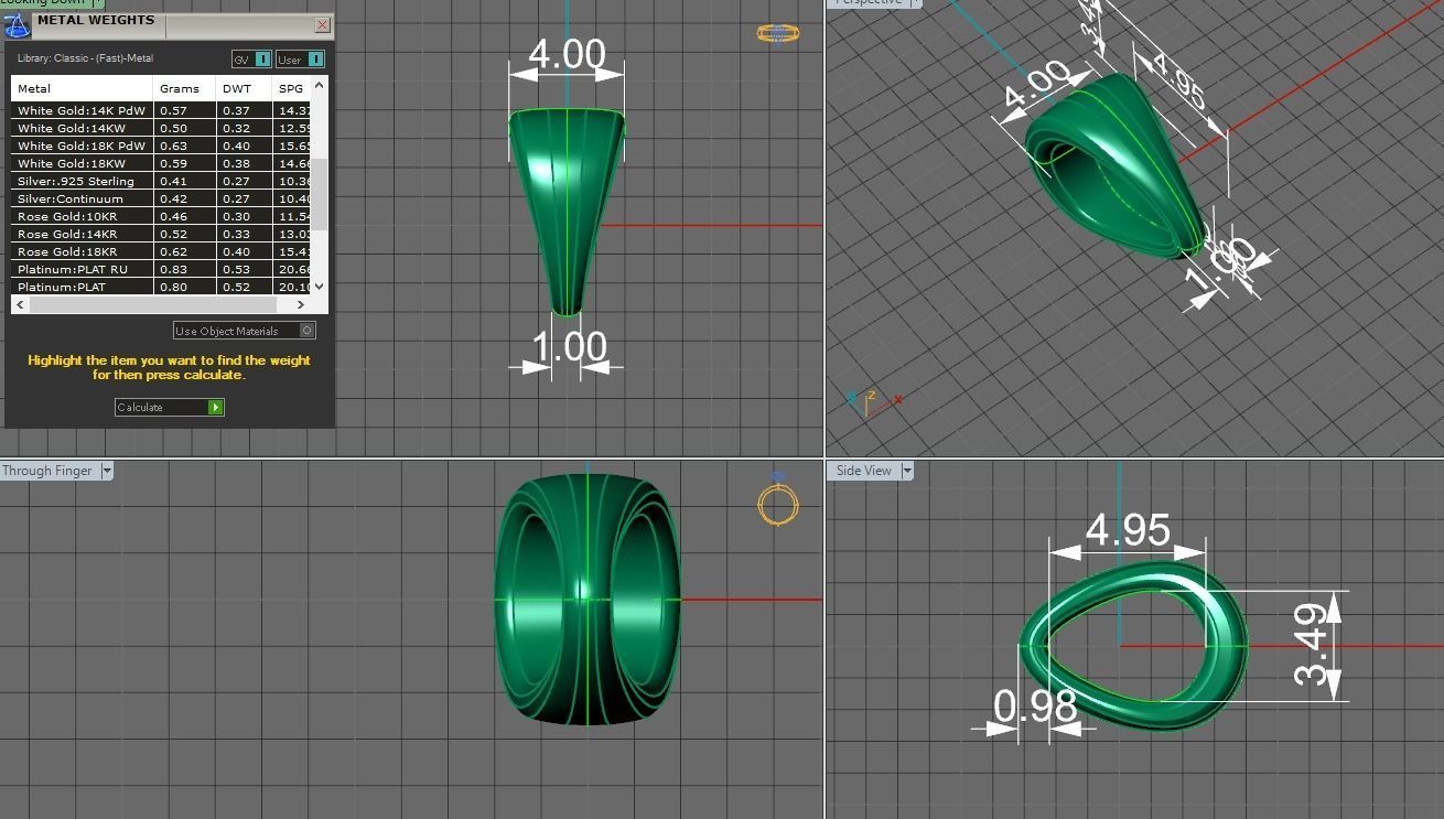 silver bail for pendants 3D print model_2