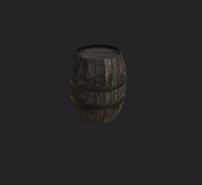 Wood and metal barrels low-poly Low-poly 3D model_9