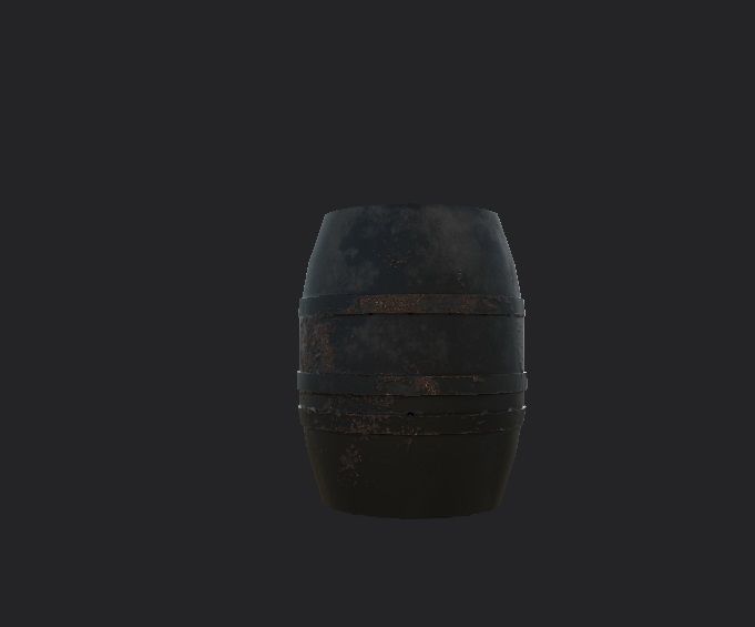 Wood and metal barrels low-poly Low-poly 3D model_3