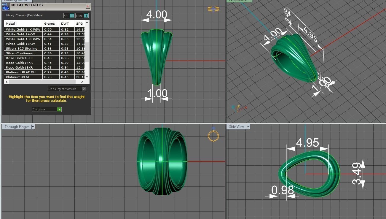 silver bail for pendants 3D print model_2