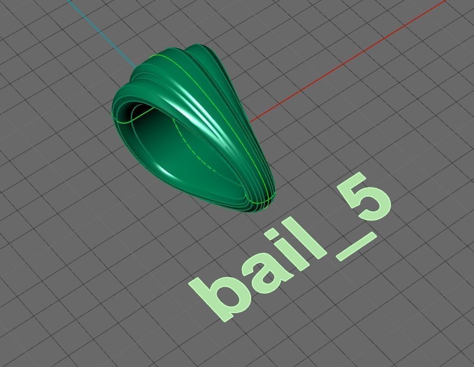 silver bail for pendants 3D print model_11