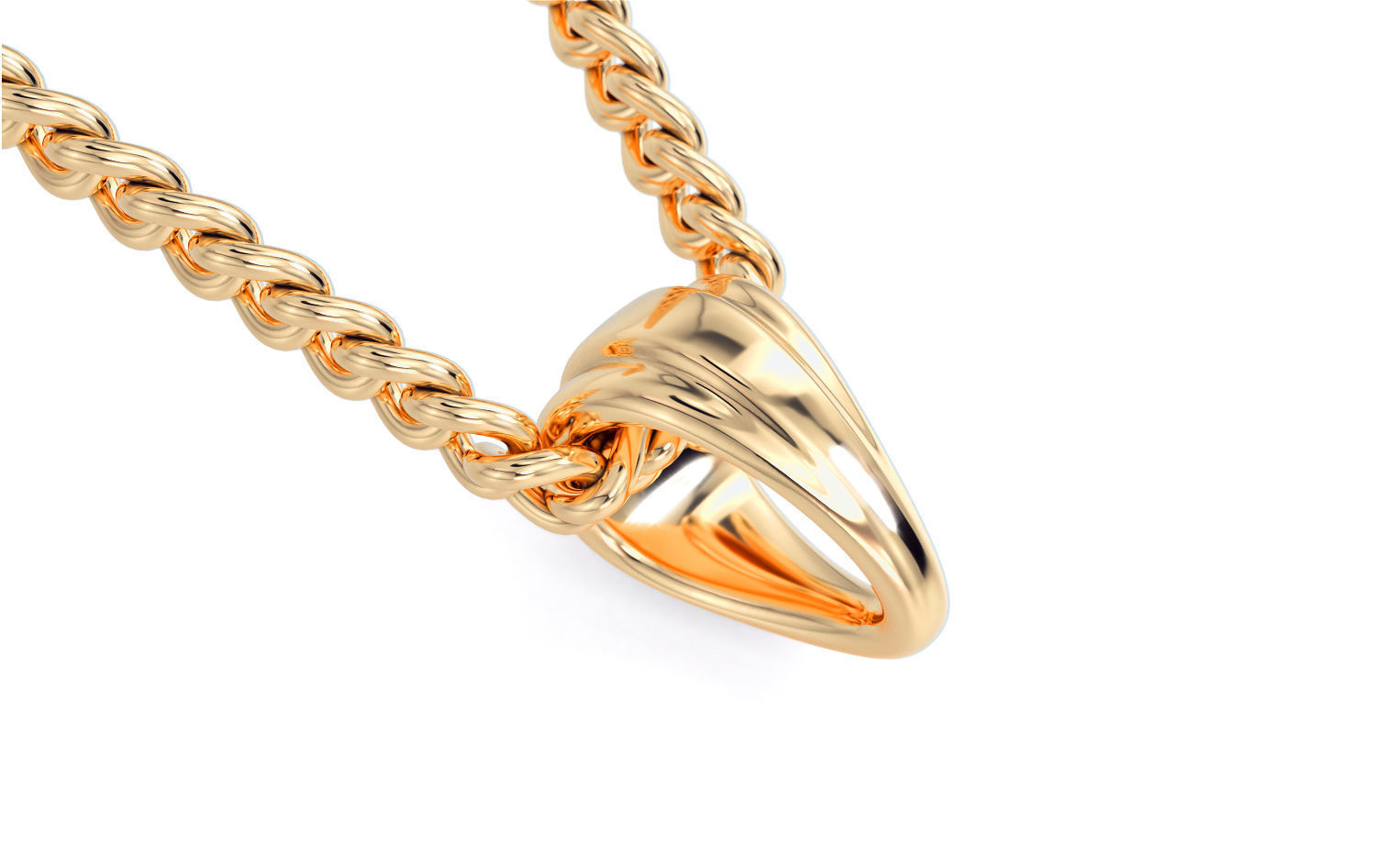 silver bail for pendants 3D print model_5