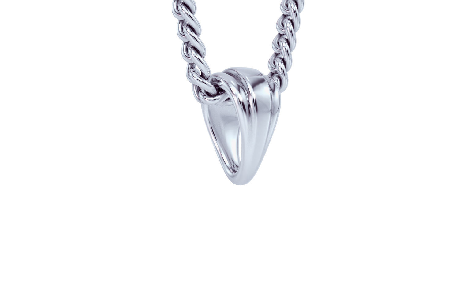 silver bail for pendants 3D print model_7