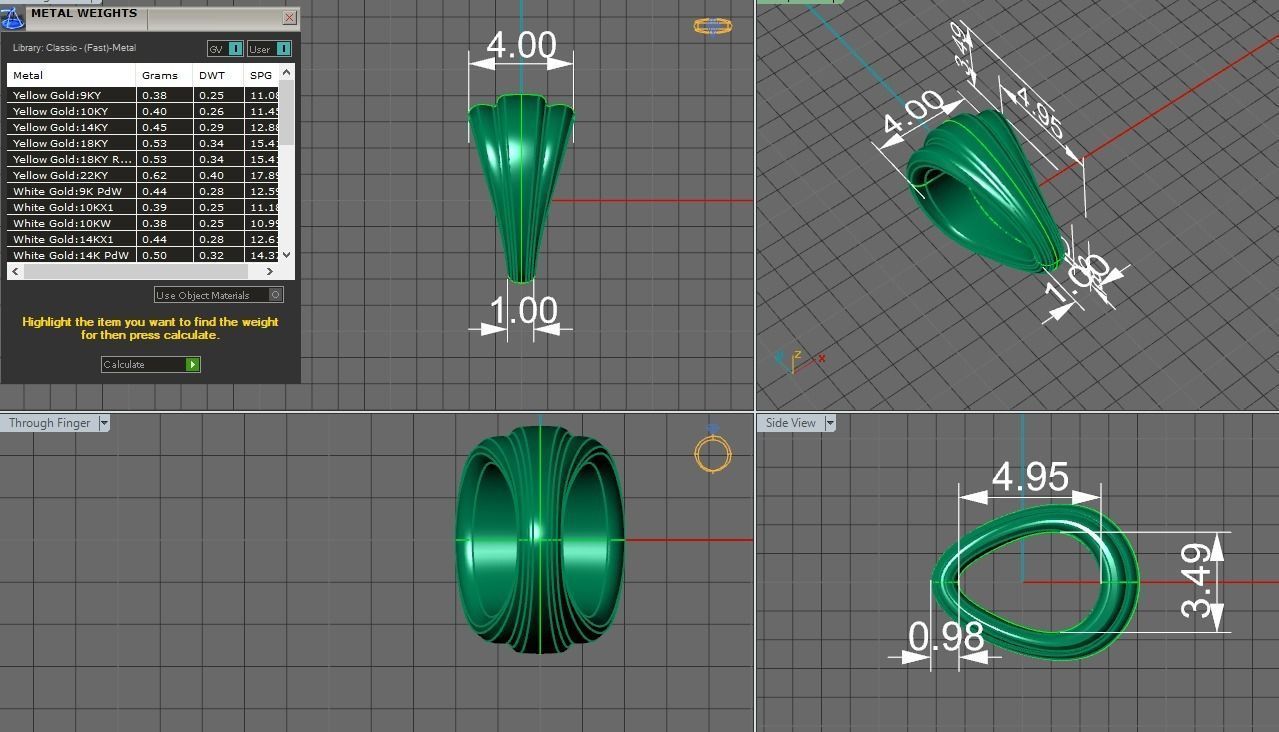 silver bail for pendants 3D print model_1