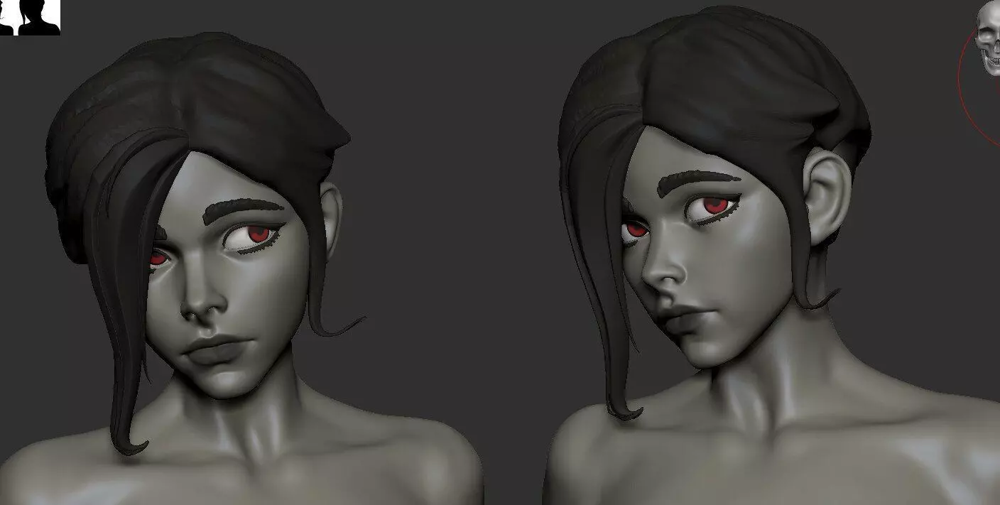 Female Pose Basemesh 3D model_0