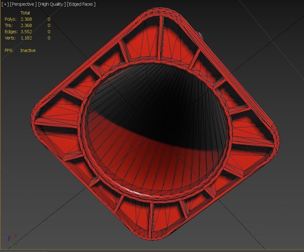 Road Cone M1 - With STL Free low-poly 3D model_18