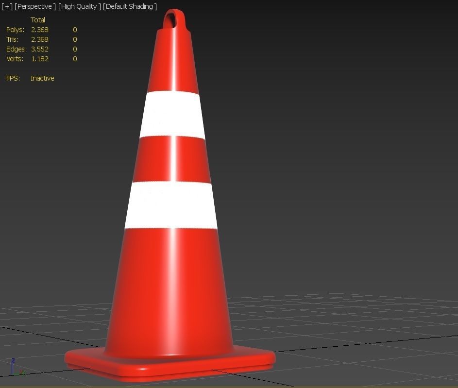 Road Cone M1 - With STL Free low-poly 3D model_14