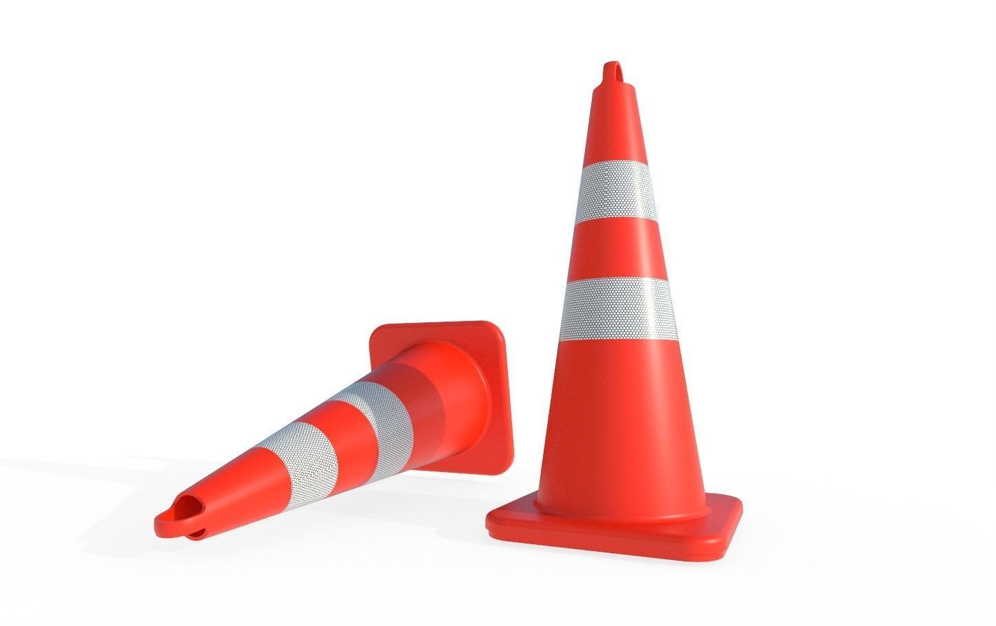 Road Cone M1 - With STL Free low-poly 3D model_7