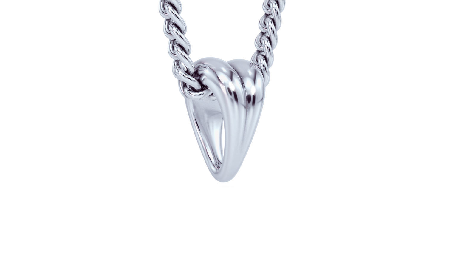 silver bail for pendants 3D print model_7