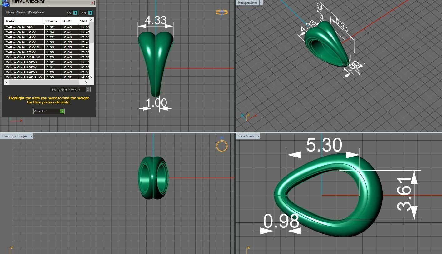 silver bail for pendants 3D print model_1