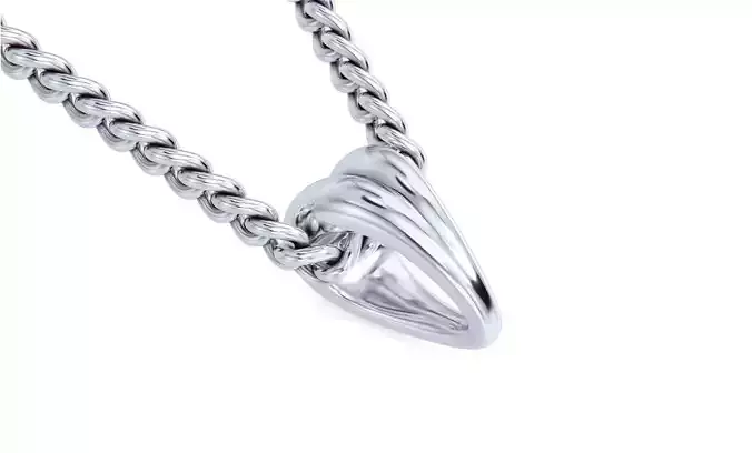 silver bail for pendants 3D print model