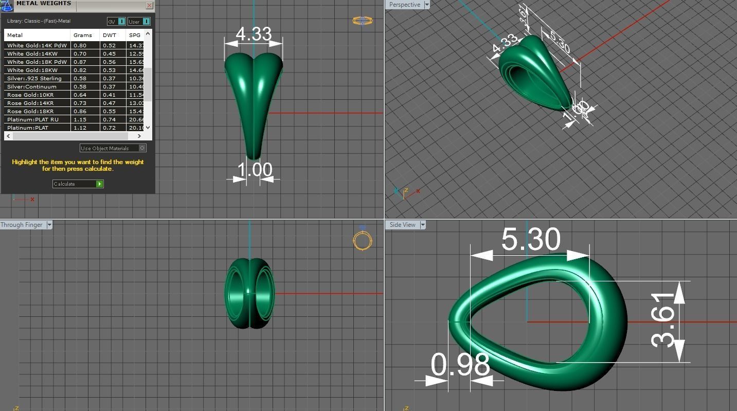 silver bail for pendants 3D print model_2