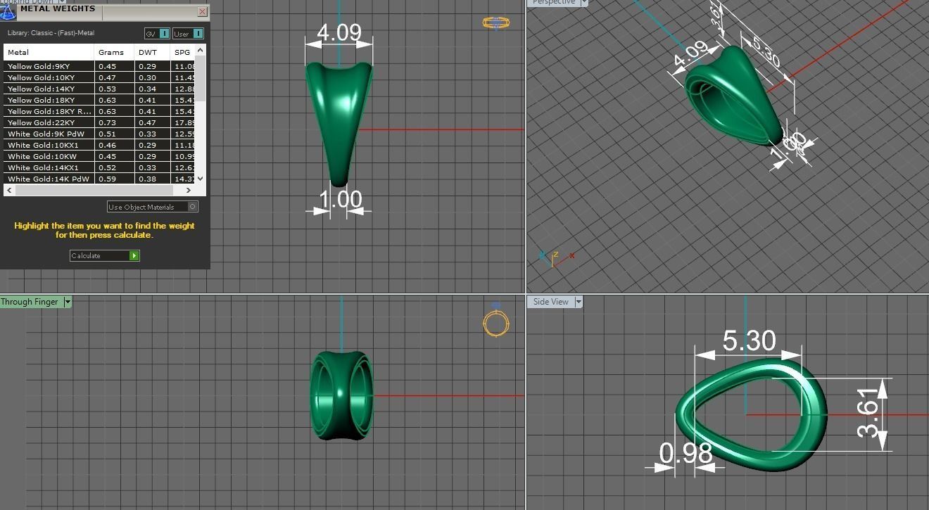 silver bail for pendants 3D print model_2